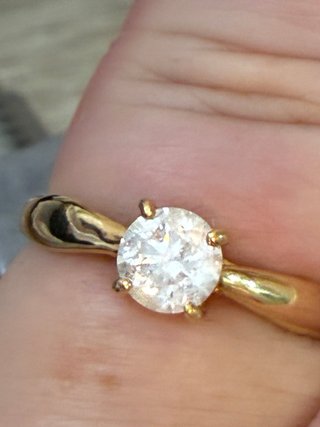 Anillo Oro 18k Diamante Natural 0.85 Ct VS2/F