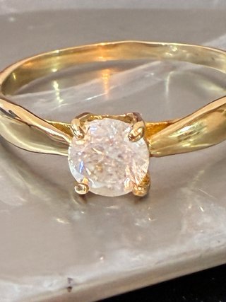 Anillo Oro 18k Diamante Natural 0.85 Ct VS2/F