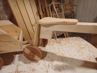 Tractor y remolque madera artesanal infantil