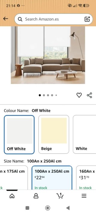 Estor Enrollable Blindecor Transparente Blanco
