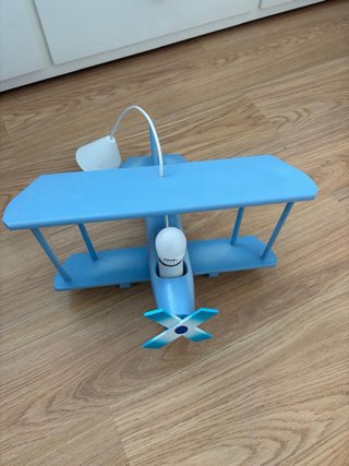 Lámpara infantil avión azul