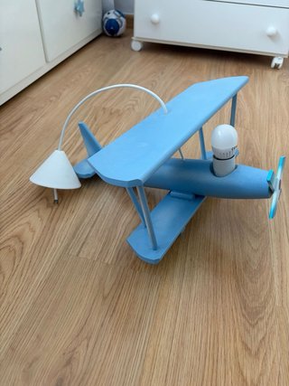 Lámpara infantil avión azul