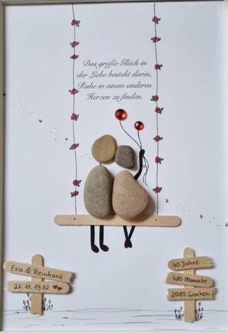 Cuadro de piedras y madera