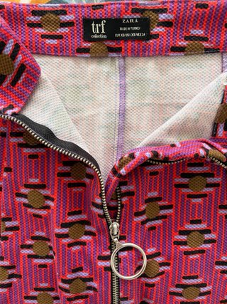 Falda Zara Estampada Cremallera