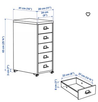 Cajonera Metálica Beige Ikea
