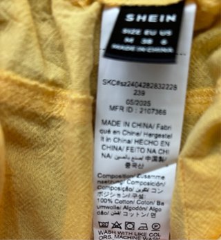 Pantalones anchos amarillos de Shein