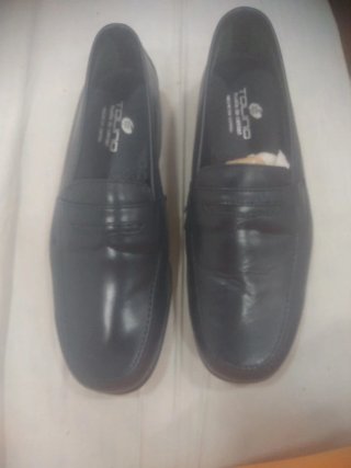 Mocasines de piel TOLINO azul marino oscuro nuevos