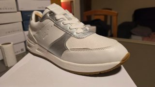Zapatillas Geox Mujer Talla 38 Blancas y Plateadas