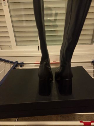 Botas plataforma piel negras