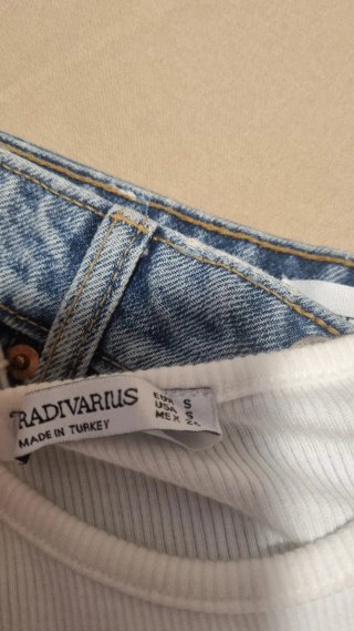 Conjunto Stradivarius Top y Falda Vaquera