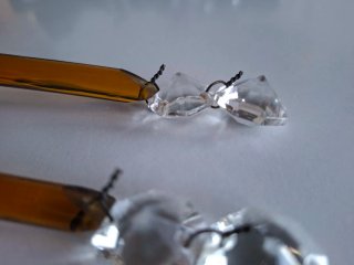 LÁGRIMAS DE CRISTAL DE MURANO GOTA AMBAR 20CM