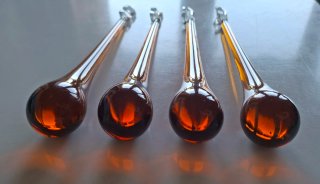 LÁGRIMAS DE CRISTAL DE MURANO GOTA AMBAR 20CM