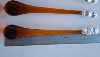 LÁGRIMAS DE CRISTAL DE MURANO GOTA AMBAR 20CM