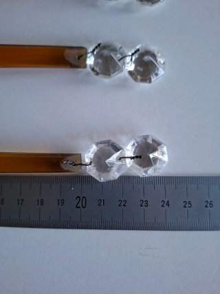 LÁGRIMAS DE CRISTAL DE MURANO GOTA AMBAR 20CM