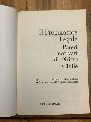 Pareri Motivati Di Diritto Civile / Il Procuratore