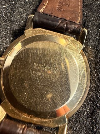 Orologio Zenith Pilot Anni '50 Oro Marrone