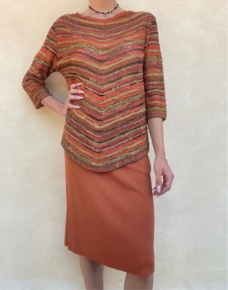 Completo Vintage GEA Maglia Chevron e Gonna