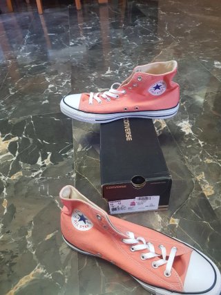 Zapatillas Converse Altas Talla 44 Nuevas. Salmon
