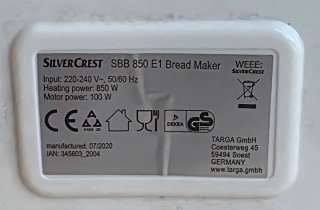 Panificadora Silvercrest Blanca
