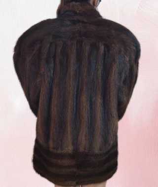 Chaquetón de pelo marrón