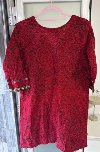 Túnica Kurti Estampada Roja