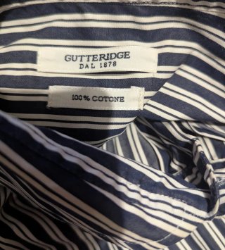Camicia uomo 100% cotone Gutteridge taglia 39 (M)