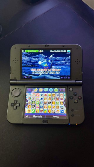 +200 Giochi IPS New Nintendo 3DS XL Nero Completo