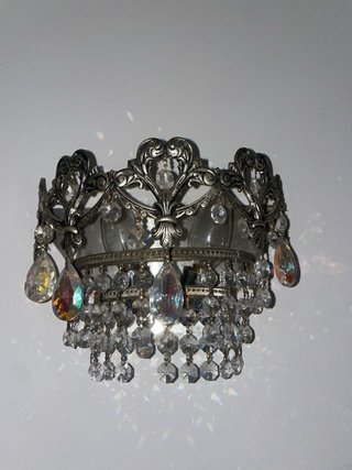 Aplique de pared vintage corona cristal