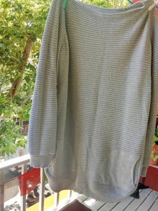 Jersey gris de punto fino