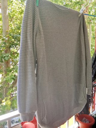 Jersey gris de punto fino