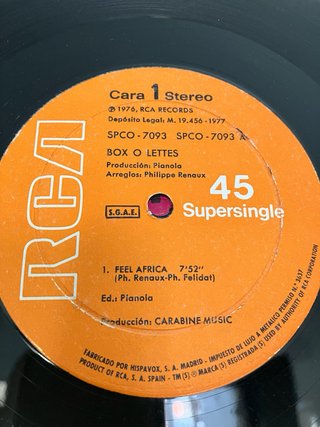 Vinilo Box O Lettes - Feel Africa