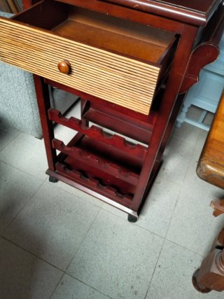 Mueble Botellero Jamonero Madera Bambú