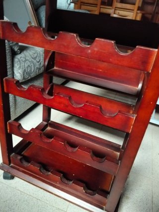 Mueble Botellero Jamonero Madera Bambú