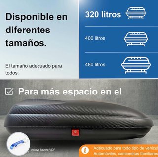 Cofre de techo 320l