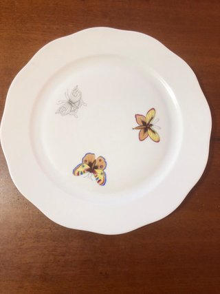 Piatto Herend Grande Farfalle Porcellana