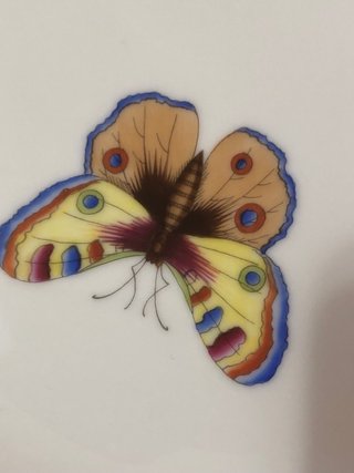 Piatto Herend Grande Farfalle Porcellana