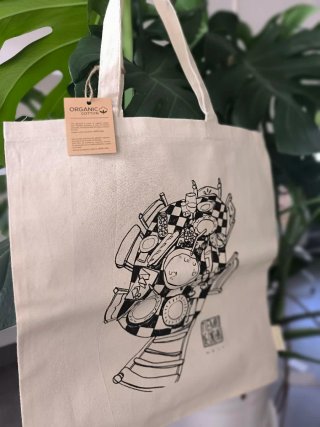 Bolso de tela con ilustración Tiempo de Gachas