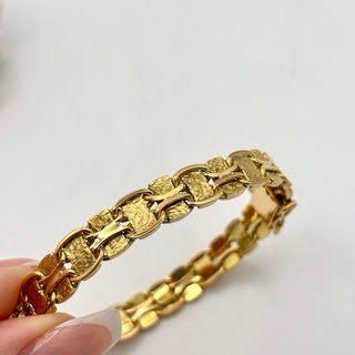 Pulsera brazalete de oro 18kt