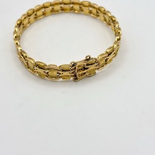Pulsera brazalete de oro 18kt