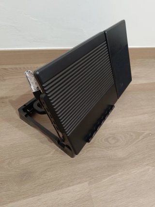 Nuova scrivania portatile per computer regolabile con luce a cassetto