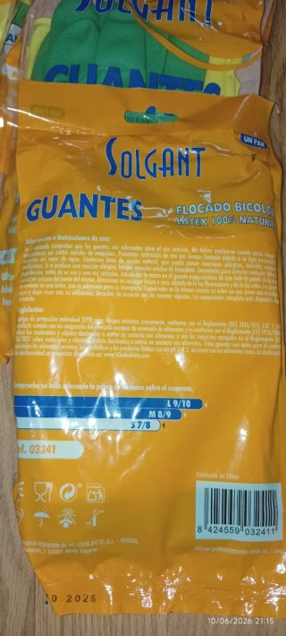 Guantes de limpieza Solgant Talla S 7/8