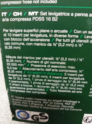 Amoladora recta neumática Parkside