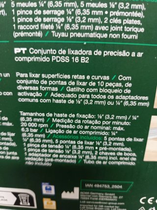 Amoladora recta neumática Parkside
