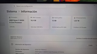 PC Gaming / para IA / Ryzen / RTX 3060 12GB