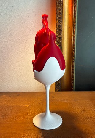 Scultura 3D Calice Amanti Bicolor