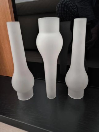 Tulipani in cristallo opalino (3 pz)