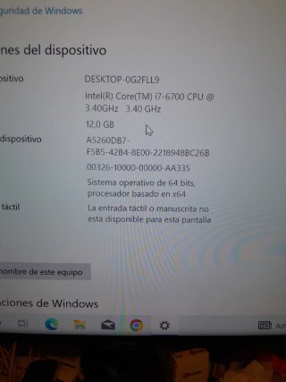 PC Asus i7 6700 Torre Negra