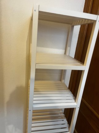 Estantería blanca madera 4 baldas