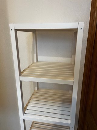 Estantería blanca madera 4 baldas