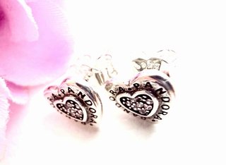 Pendientes Pandora Corazón Circonitas Plata